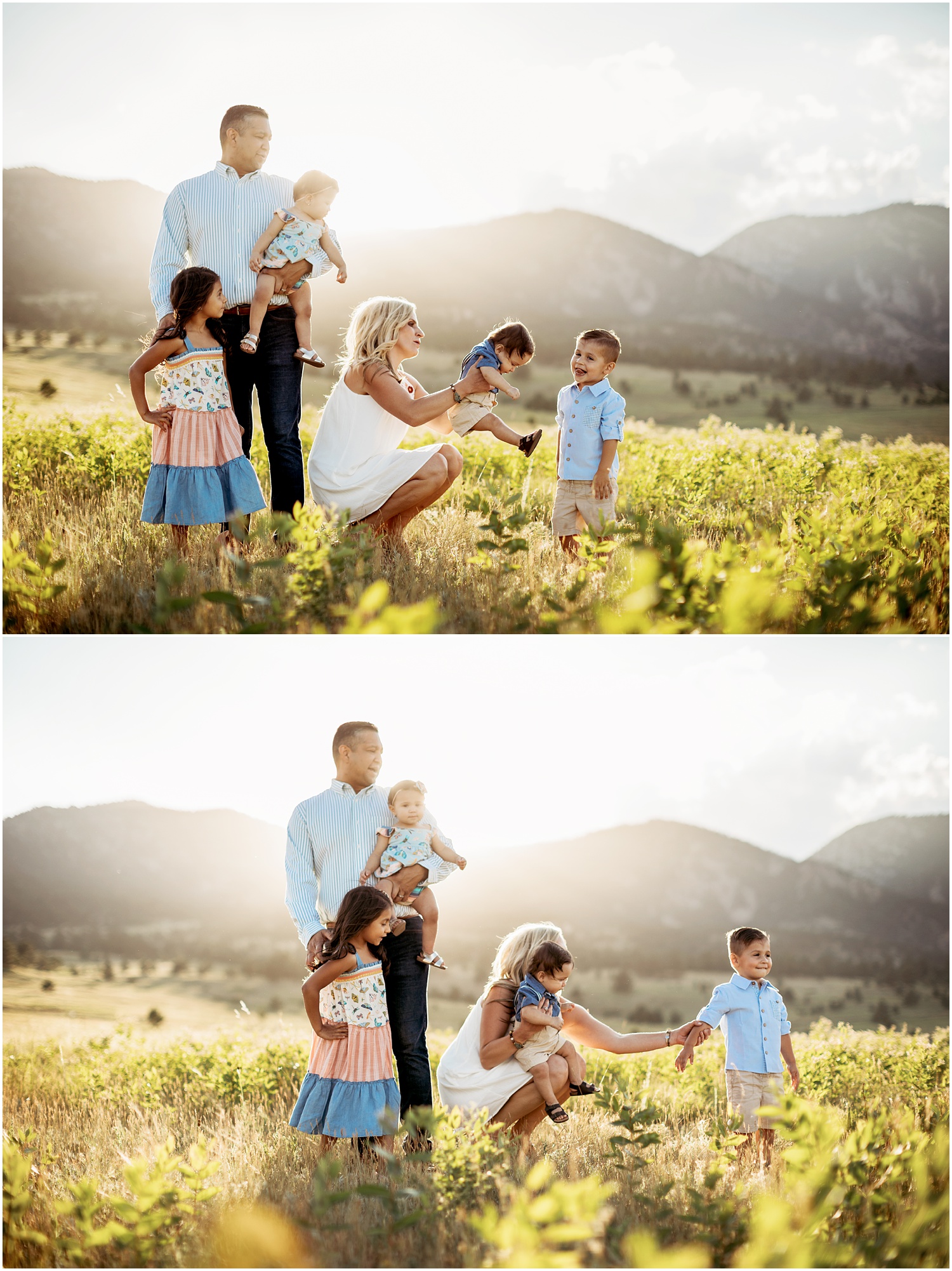 family photos in the summer